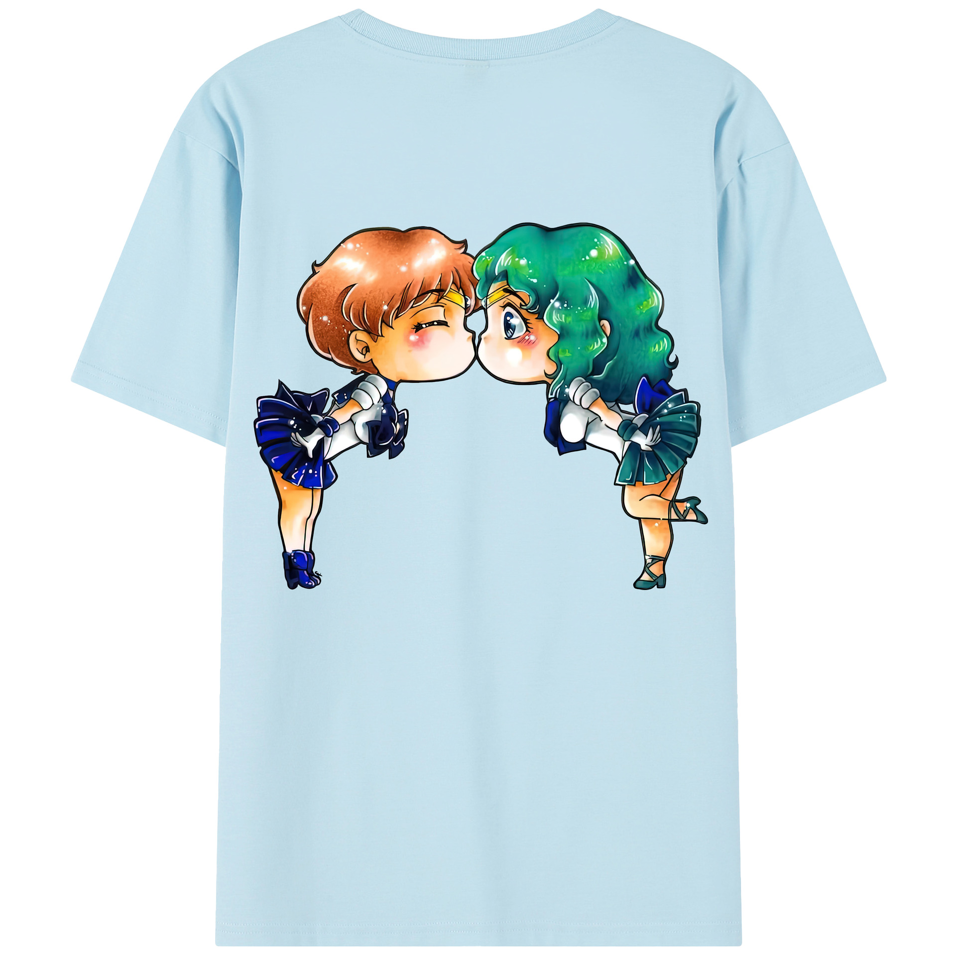 （画像用） 美少女戦士セーラームーン 天王はるか Sailor Moon Tenoh Haruka 綿100％半袖Tシャツ（背面プリント）